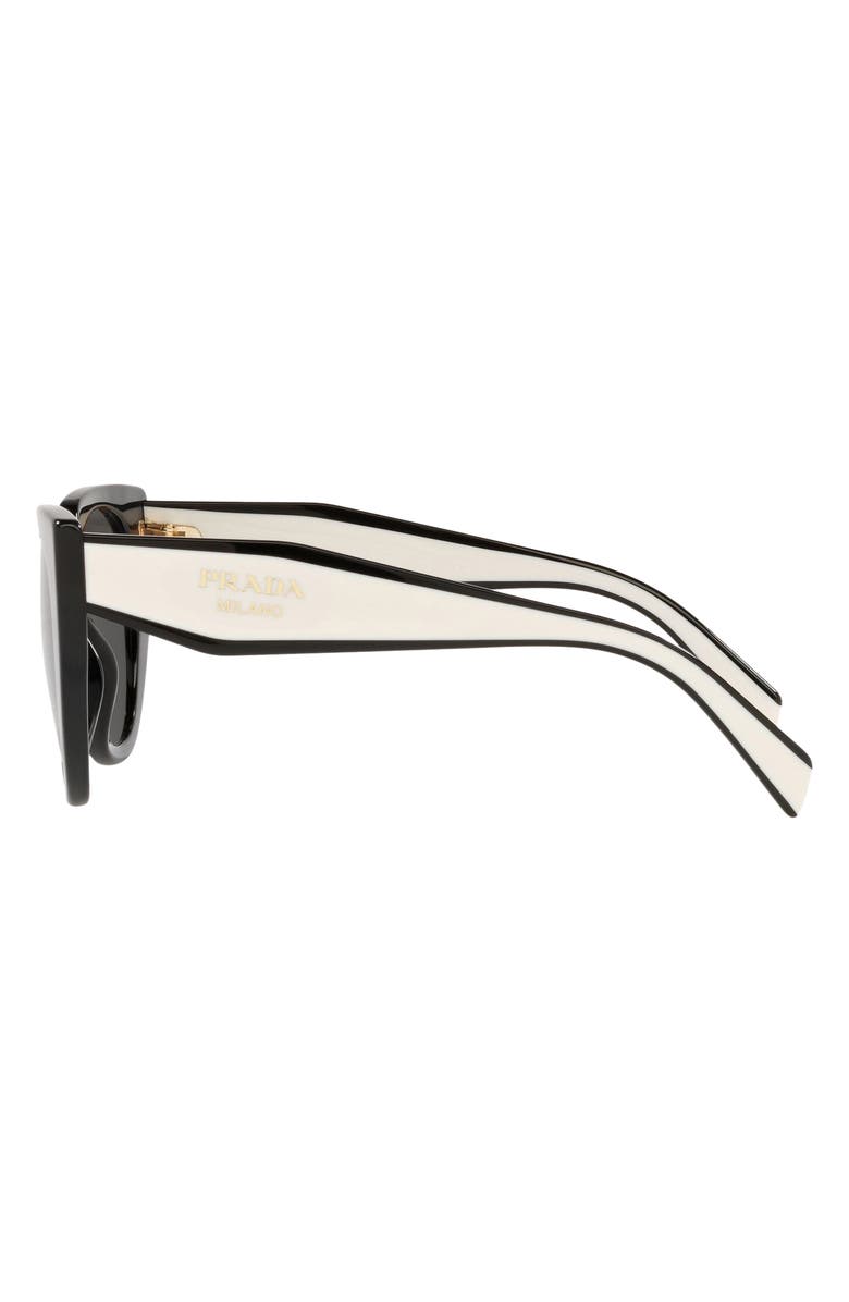 Prada 53mm Cat Eye Sunglasses, Alternate, color, Black