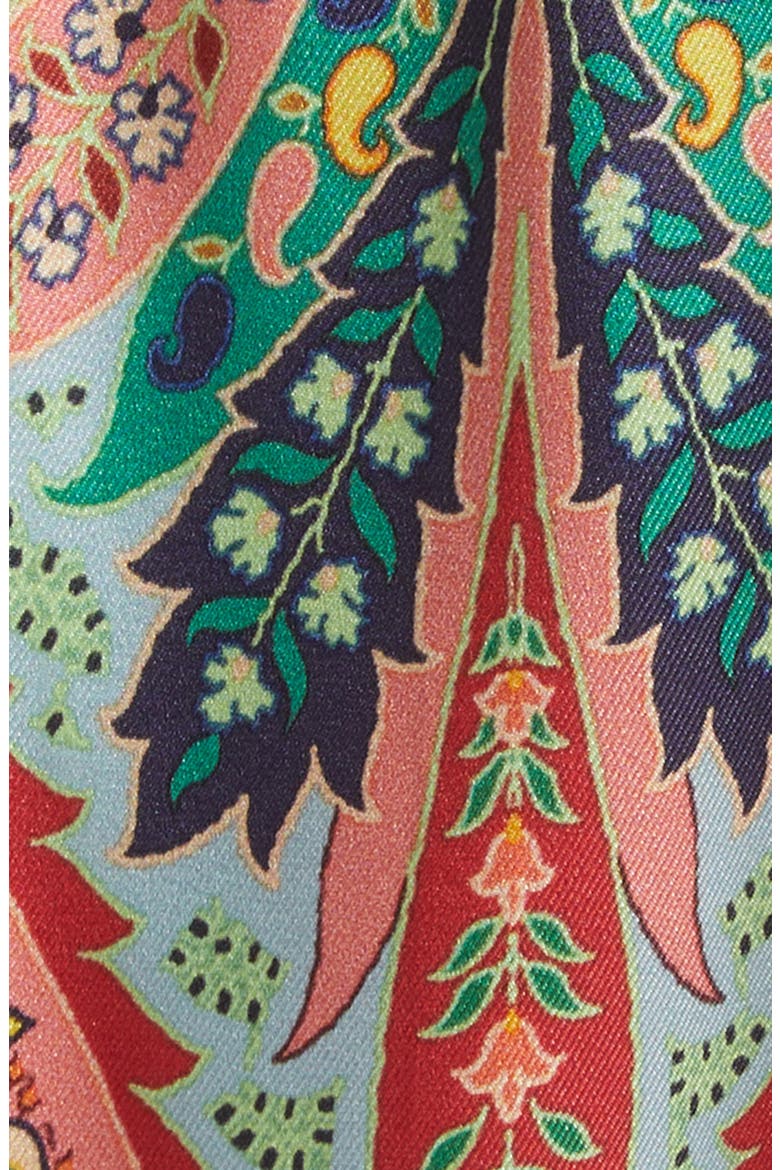 Floral Paisley Belted Twill Field Jacket, Alternate, color, PRINT ON WHITE BASE