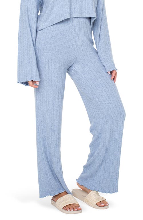 Roxy Cool Serenity Rib Knit Pants In Blue