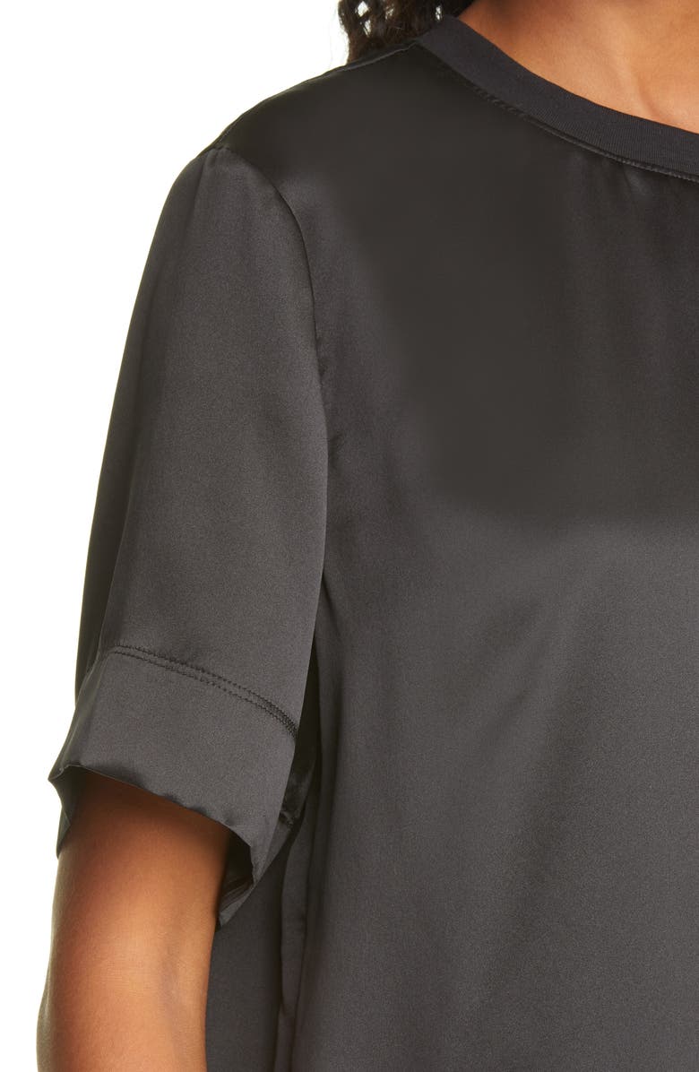 ATM Anthony Thomas Melillo Boy Cut Silk Charmeuse T-Shirt, Alternate, color, 