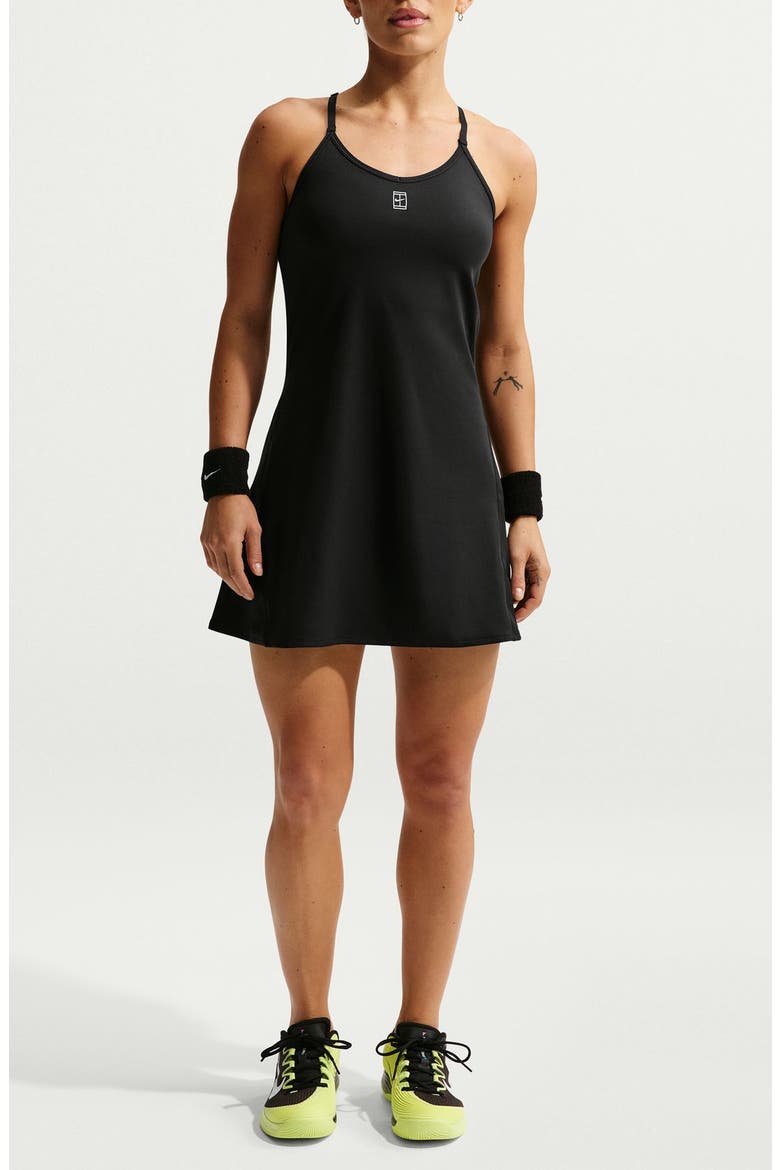 NikeCourt Advantage Dri-FIT Tennis Dress, Main, color, BLACK/ BLACK