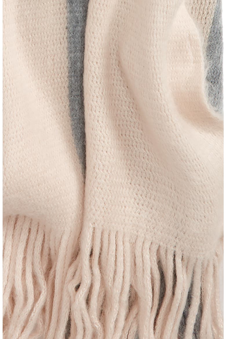 Center Stripe Oblong Scarf, Alternate, color, IVORY MULTI