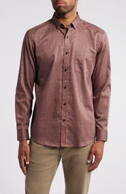 Johnston & Murphy Linked Ovals Print Button-Up Shirt