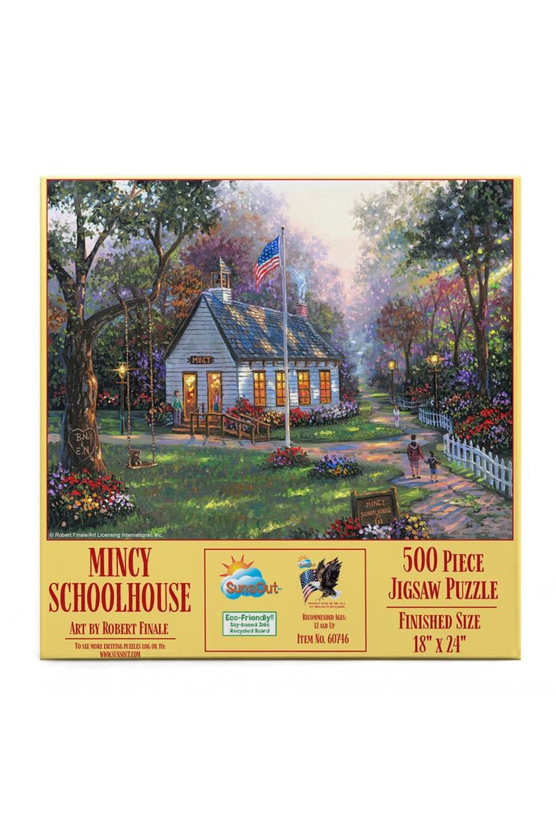 Mincy Schoolhouse 500 piece Jigsaw Puzzle for Adults, Alternate, color, Multicolor