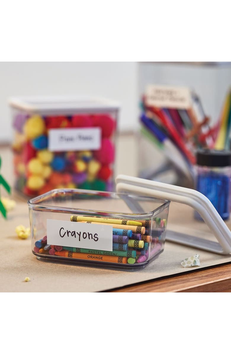 iDesign Small Airtight Canister with Erasable Label - Set of 4 - Clear, Alternate, color, 