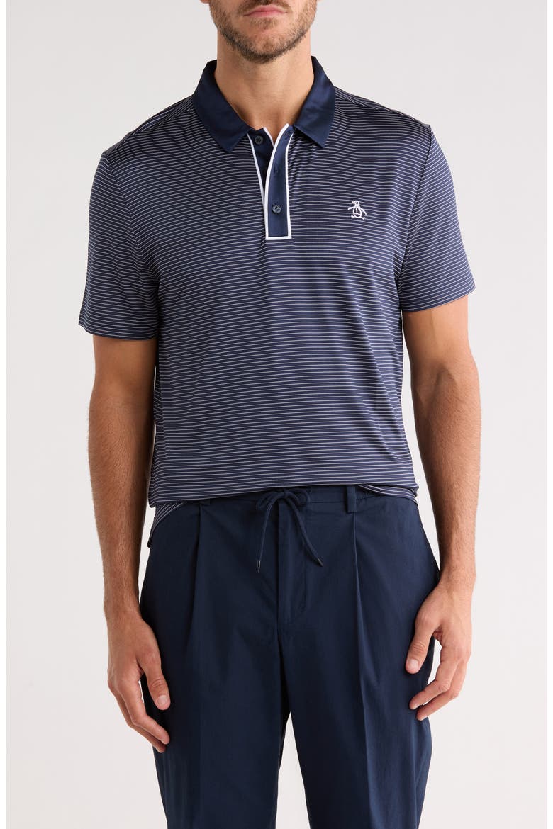 Stripe Polo, Main, color, BLACK IRIS