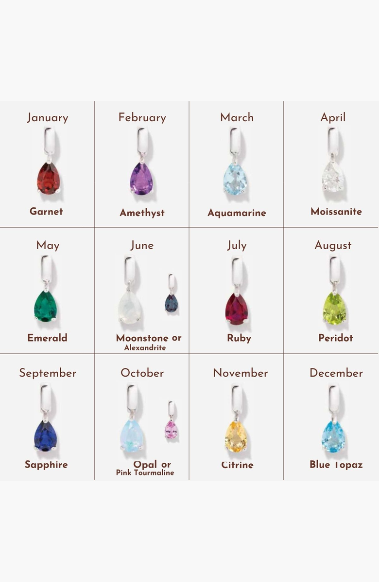 Little Sky Stone Birthstone Teardrop Necklace, Alternate, color, Opal