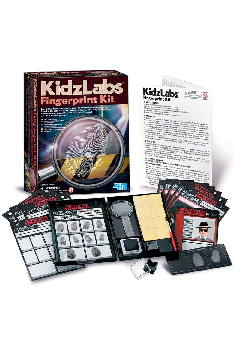 Fingerprint Science Kit , Hands-On STEM Activity Set, Alternate, color, Multicolored