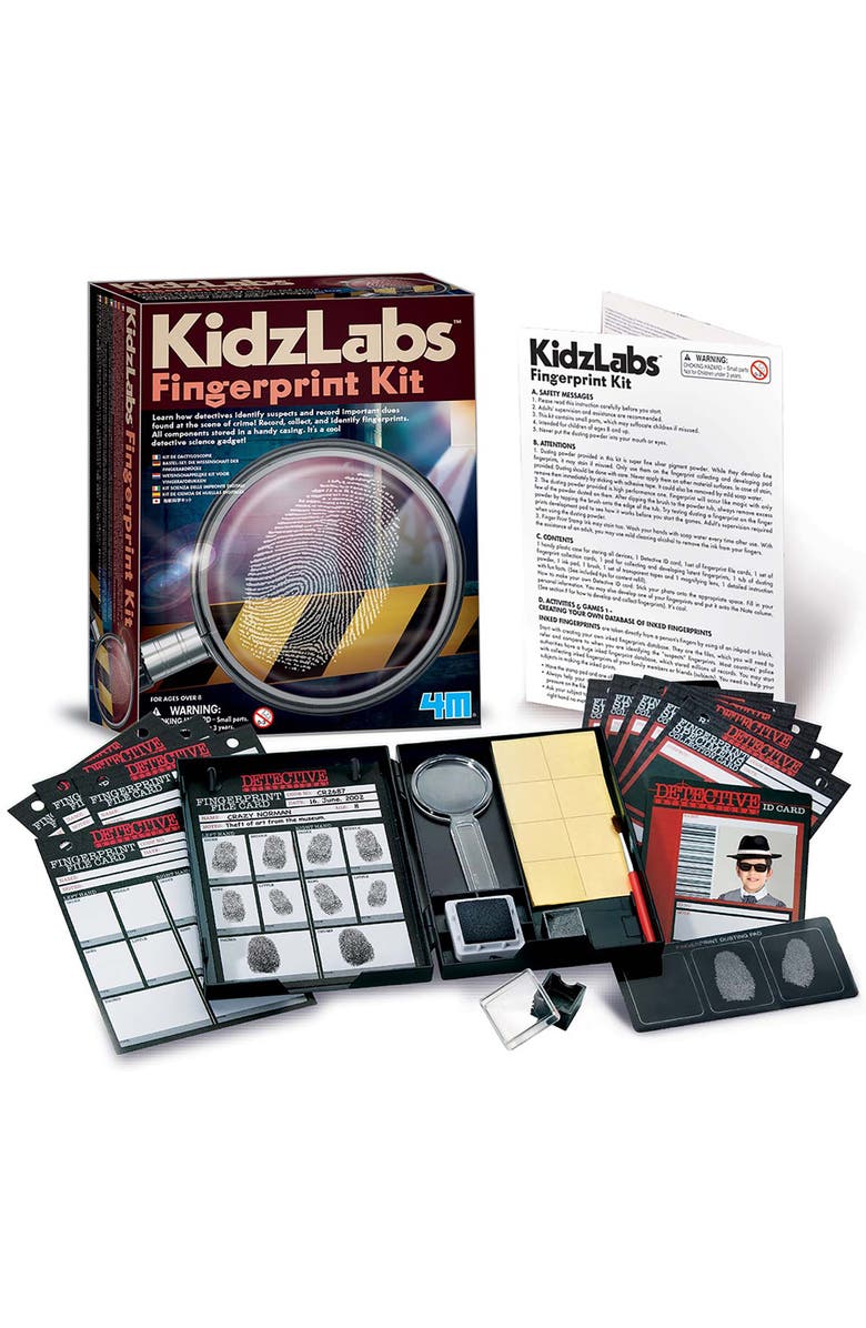 4M Fingerprint Science Kit , Hands-On STEM Activity Set, Alternate, color, Multicolored