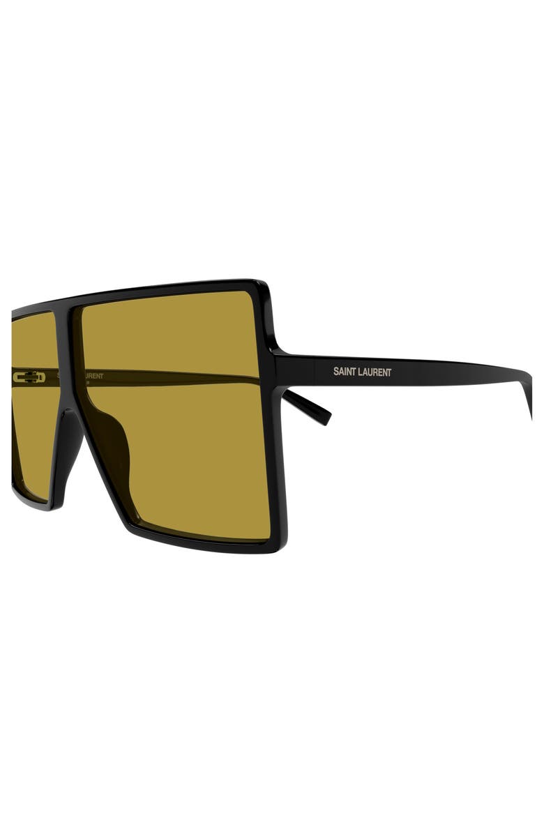 Saint Laurent 68mm Oversize Flat Top Sunglasses, Alternate, color, Black