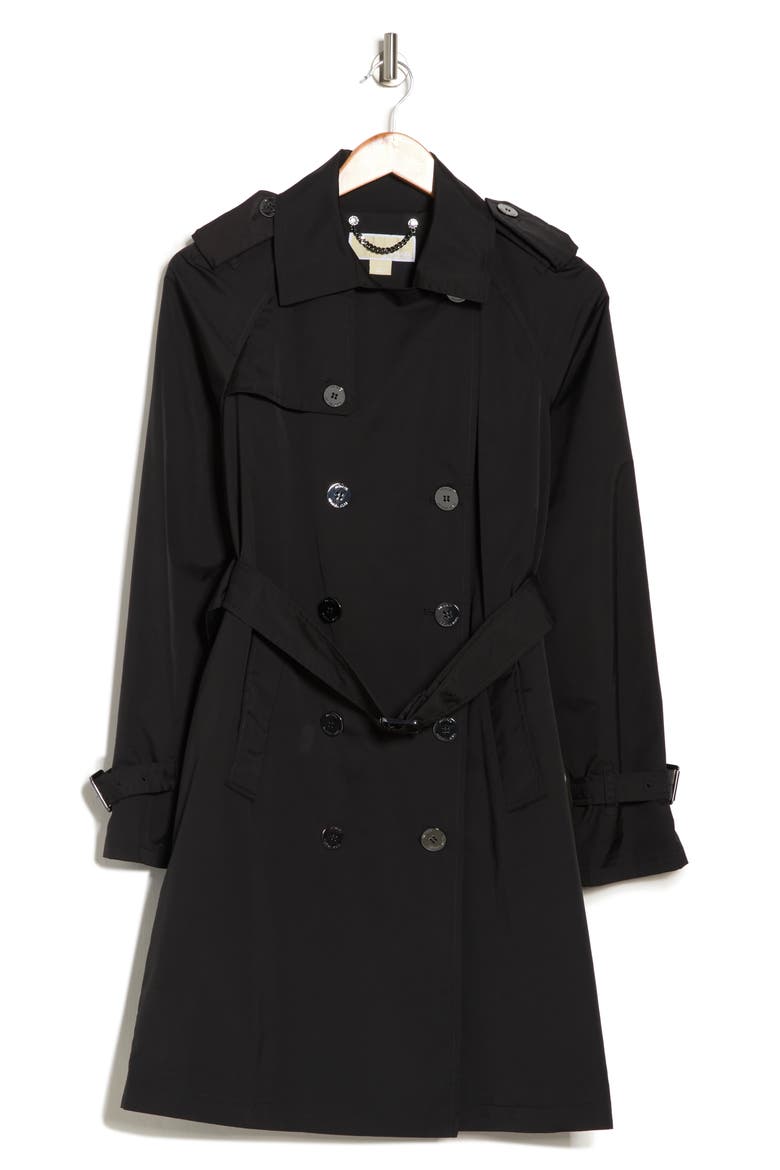 Missy Solid Trench Coat, Alternate, color, BLACK