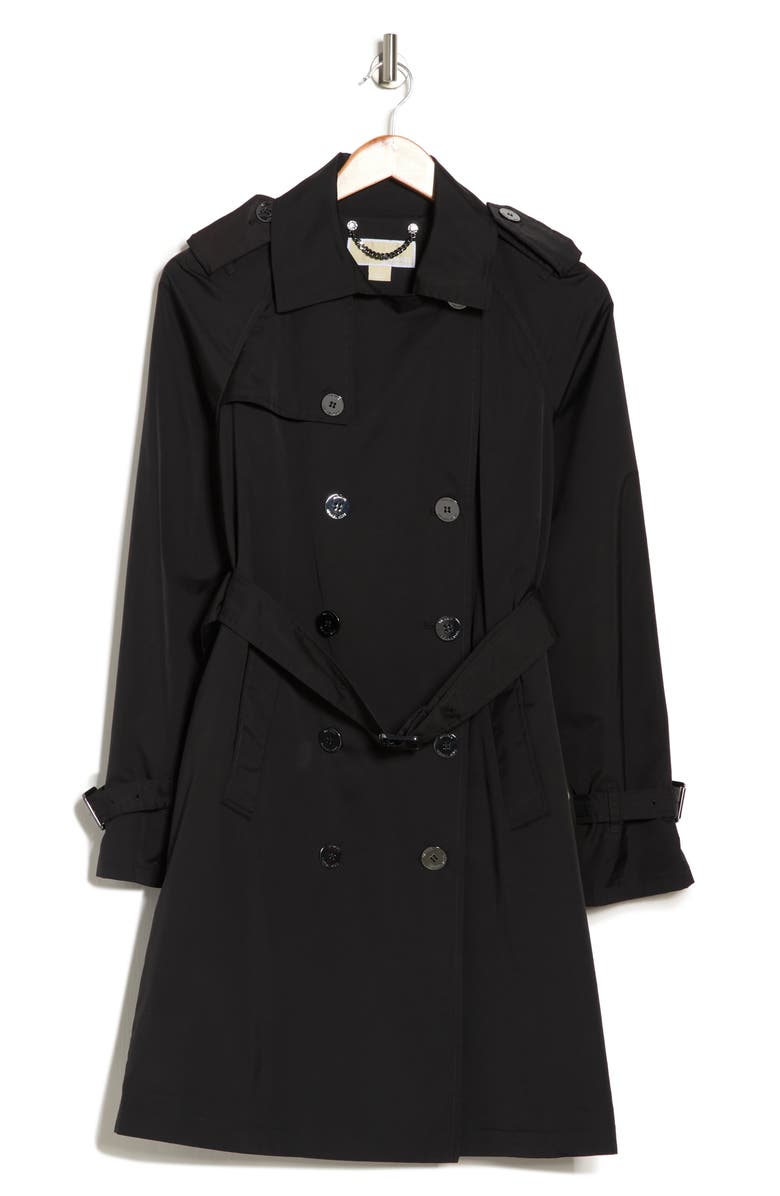 Michael Kors Missy Solid Trench Coat, Alternate, color, 