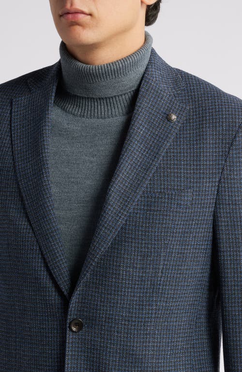 Jack Victor Hampton Microchcheck Stretch Wool Sport Coat In Blue