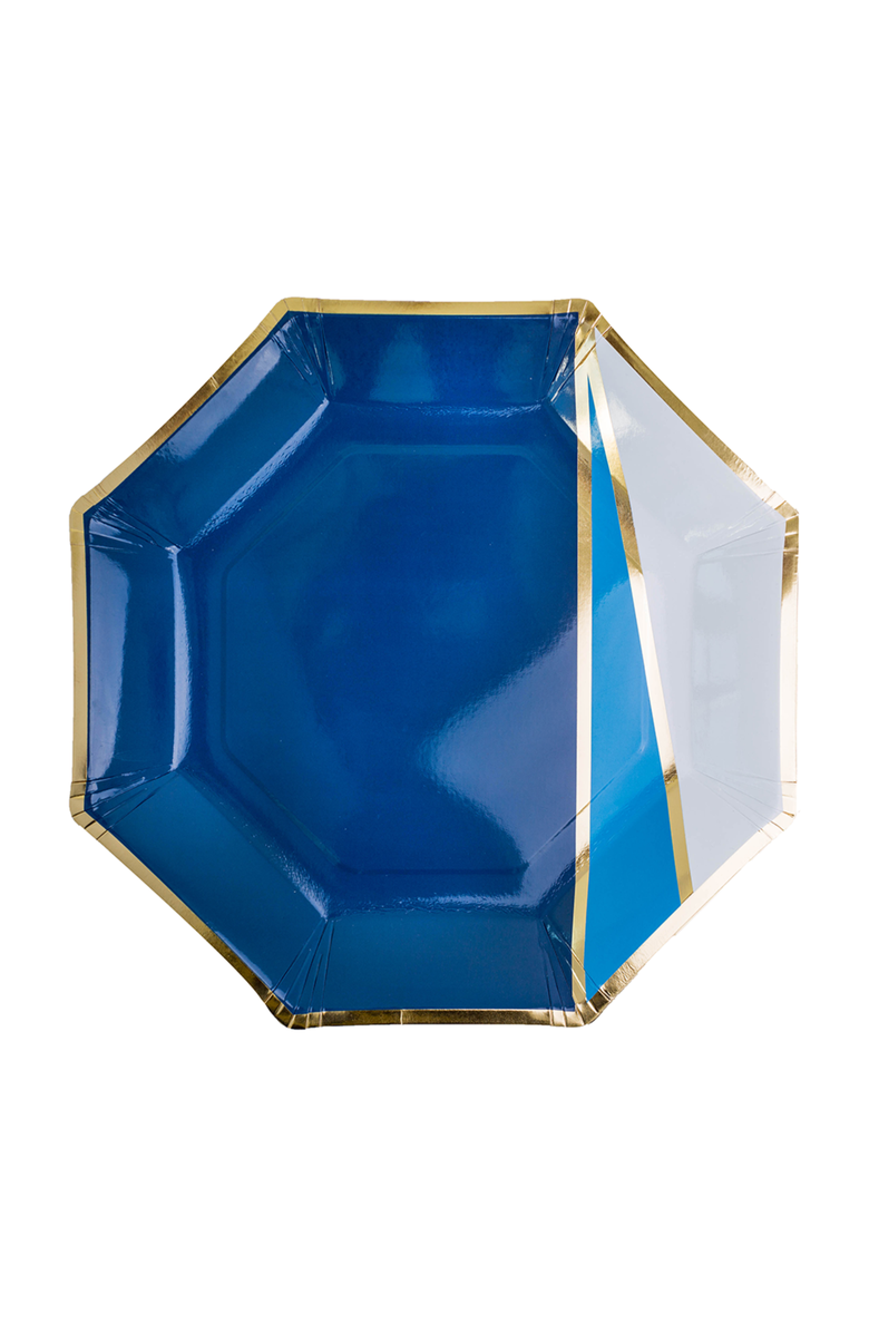 Jollity & Co. The Markle Navy Blue and Gold Charger Plates, Main, color, Assorted Pre-Pack