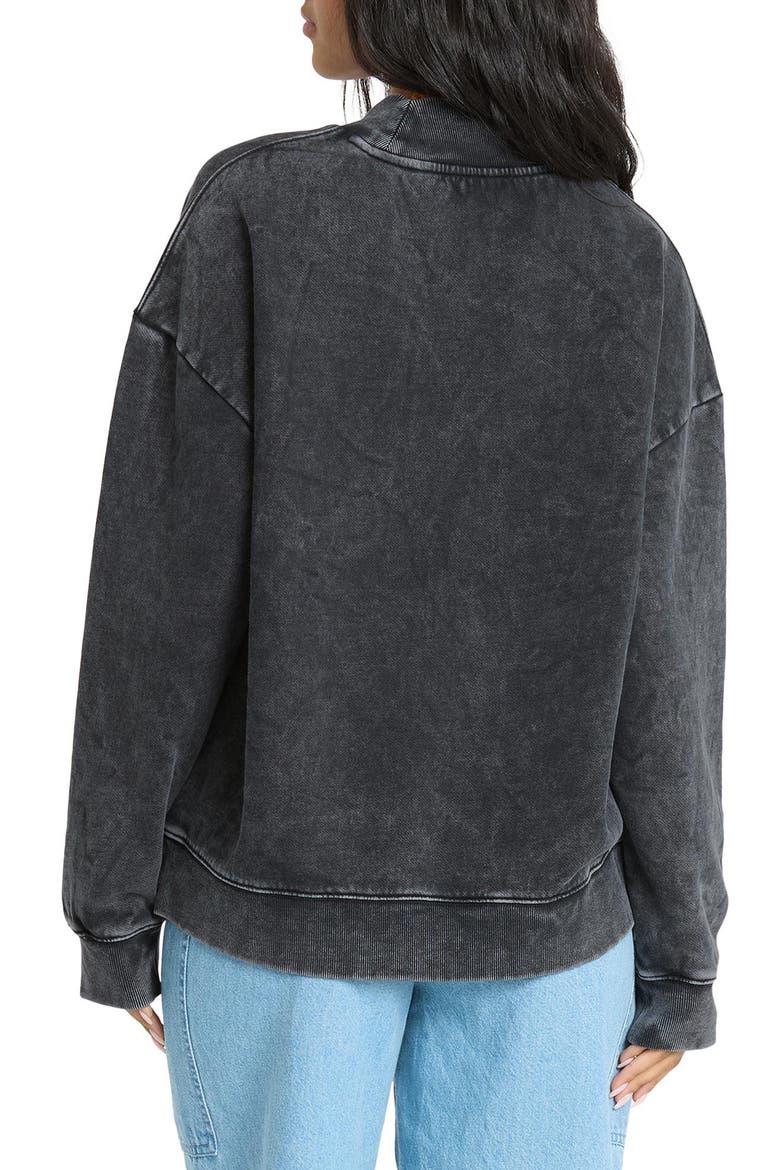 Sun Washed Mock Neck Graphic Sweatshirt, Alternate, color, BLACK SANDS