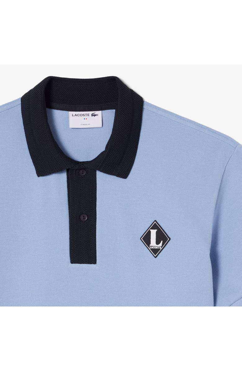Lacoste Contrast Collar Cotton Piqué Polo, Alternate, color, Aphylla Blue