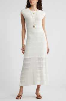 Pointelle Knit Sweater Dress
