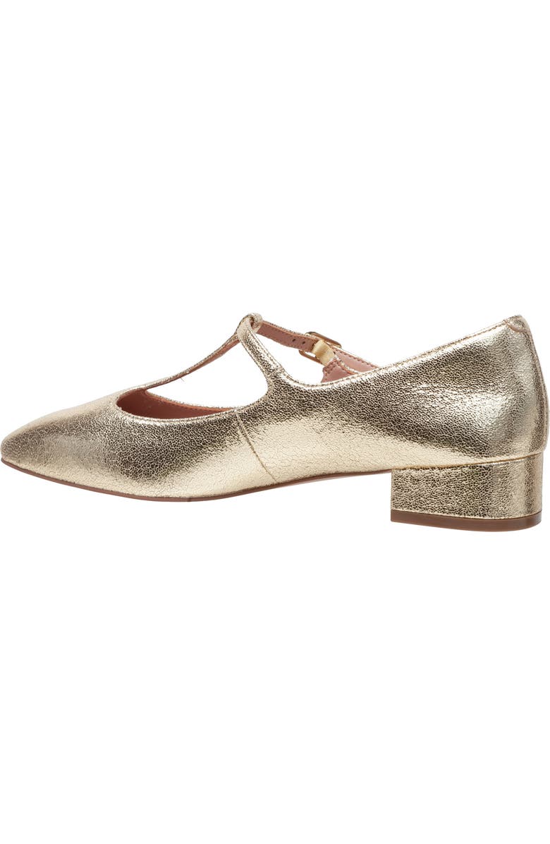 Linea Paolo Marcel T-Strap Pump, Alternate, color, Gold