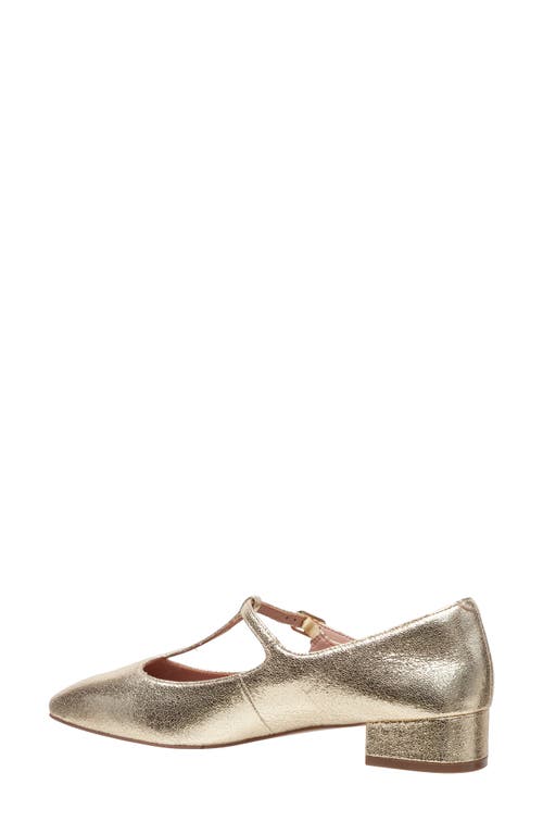 Linea Paolo Marcel T-strap Pump In Gold