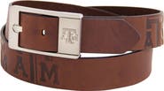 EAGLES WINGS Texas A&M Aggies Brandish Leather Belt - Brown
