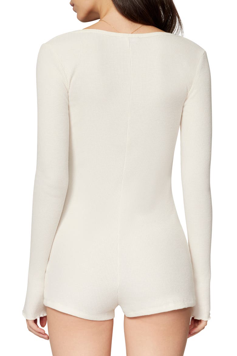 Micro Thermal Long Sleeve Romper, Alternate, color, JET STREAM