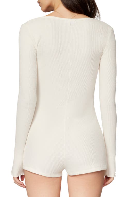 Florence By Mills Micro Thermal Long Sleeve Romper In Jet Stream