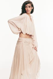 H&M Gathered crêpe skirt