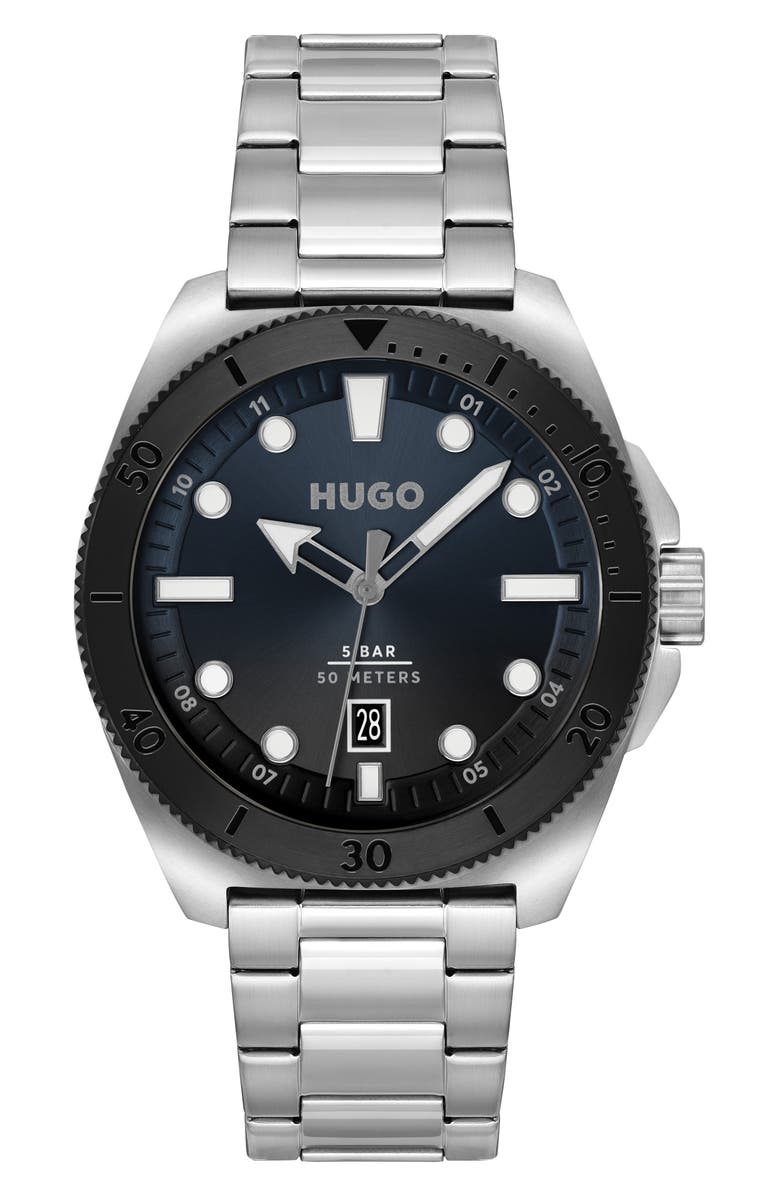 BOSS Visit Bracelet Watch, 44mm, Main, color, Blue