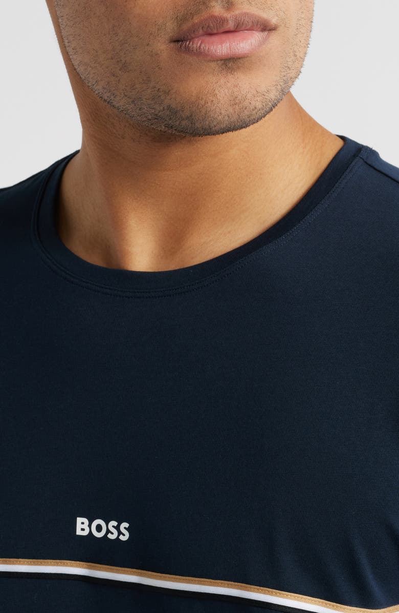 BOSS Unique Stretch Cotton Pajama Shirt, Alternate, color, 