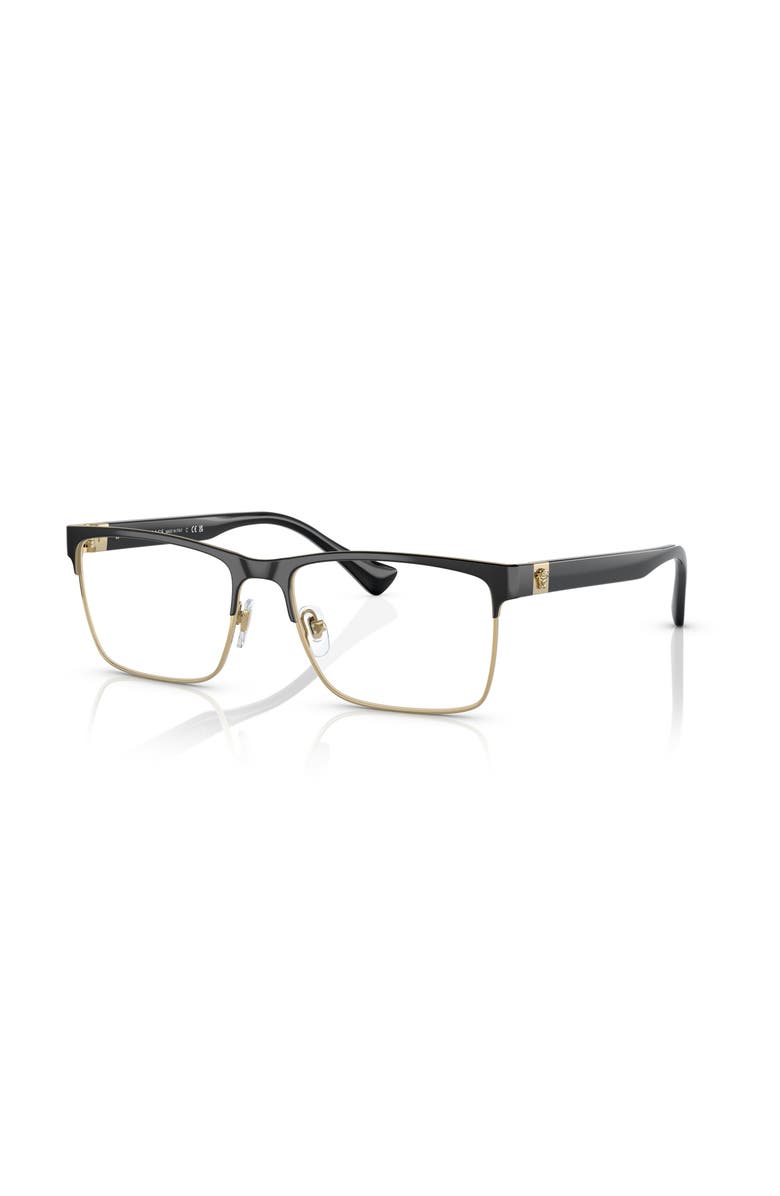 Versace 56mm Rectangle optical glasses, Main, color, Black