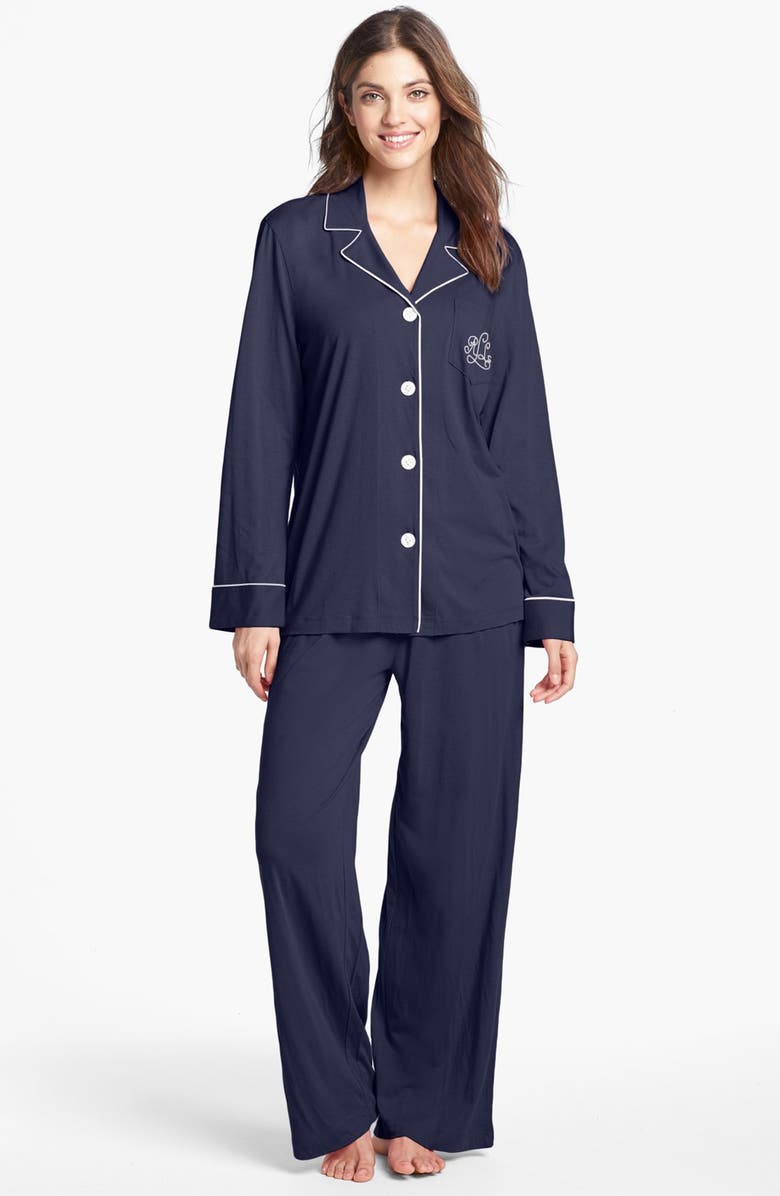 Lauren Ralph Lauren Knit Pajamas, Alternate, color, Windsor Navy