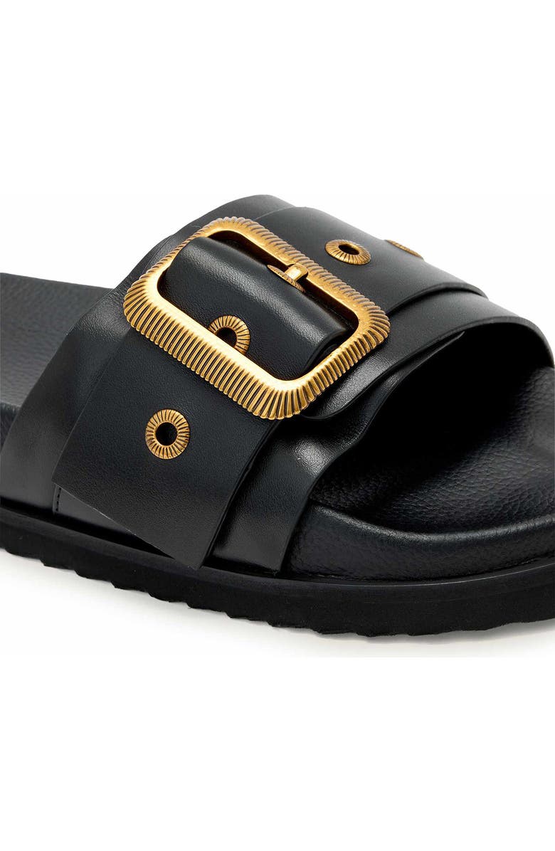 AllSaints Ellie Western Slide Sandal, Alternate, color, Black
