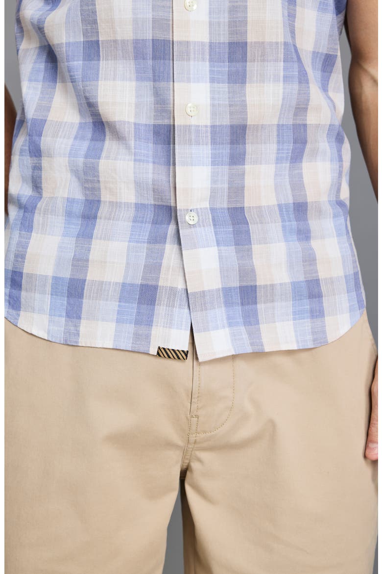 Hutcheson Plaid Short Sleeve Button-Up Shirt, Alternate, color, BLUE MULTI