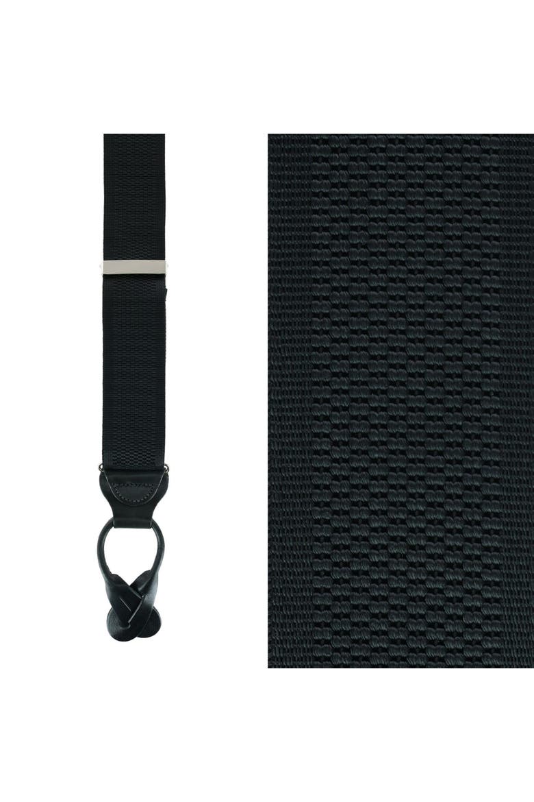 Big & Tall Classic Stretch Button End Suspenders, Main, color, Black