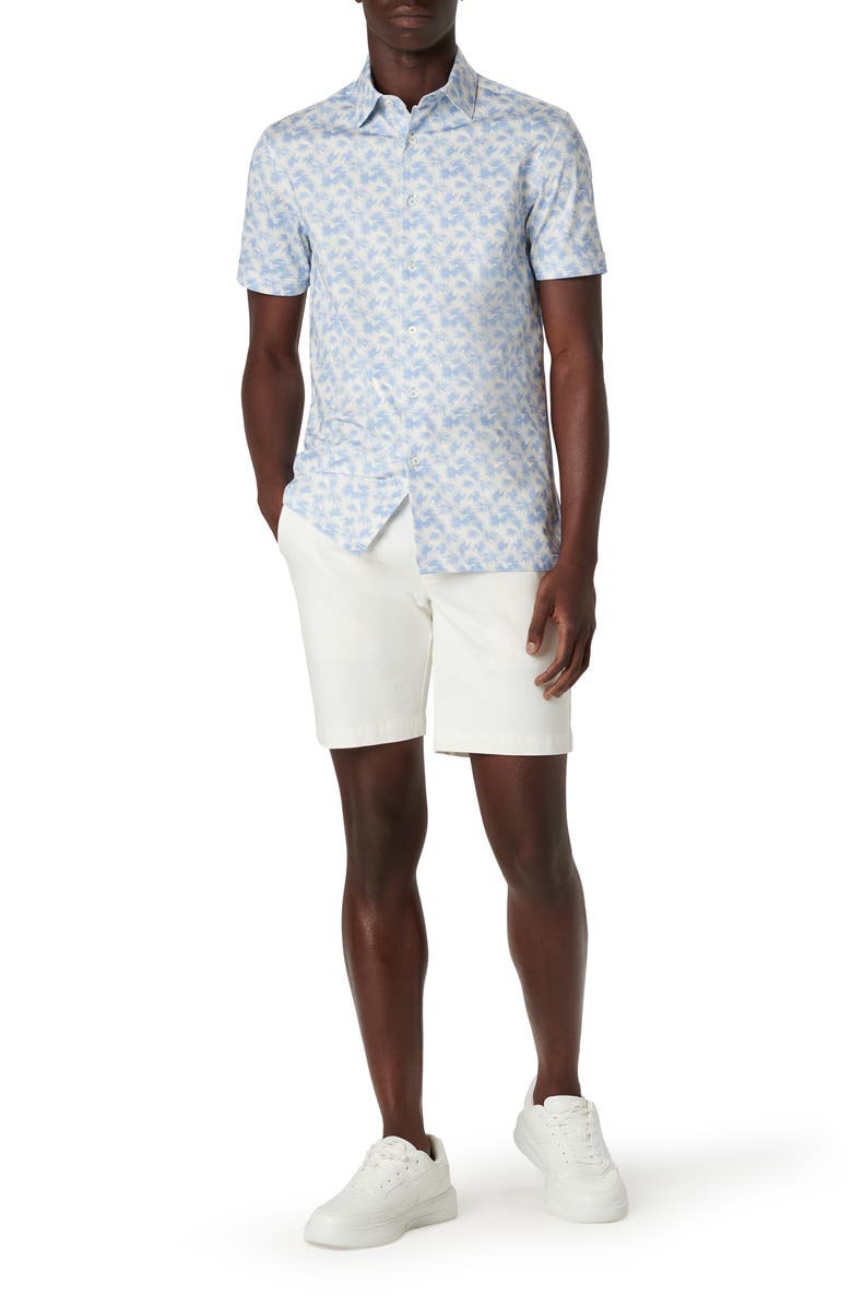 Bugatchi Milo OoohCotton<sup>®</sup> Print Short Sleeve Button-Up Shirt, Alternate, color,