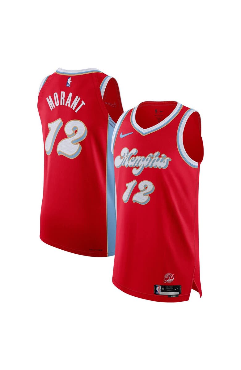 Nike Men's Nike Ja Morant Red Memphis Grizzlies 2024/25 Authentic Player Jersey - City Edition, Alternate, color,