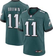 Nike Men's Nike A.J. Brown Midnight Green Philadelphia Eagles Team Game Jersey
