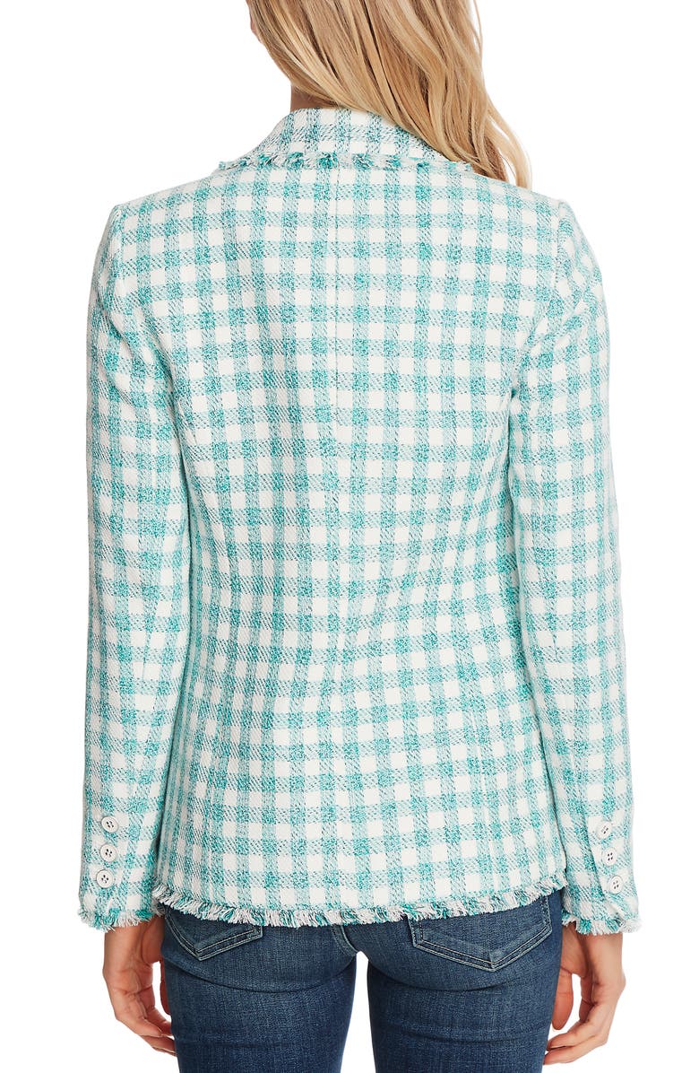 CeCe Gingham Tweed Jacket, Alternate, color, 