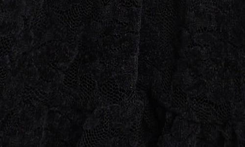 Zunie Kids' Crystal Button Lace Party Dress In Black