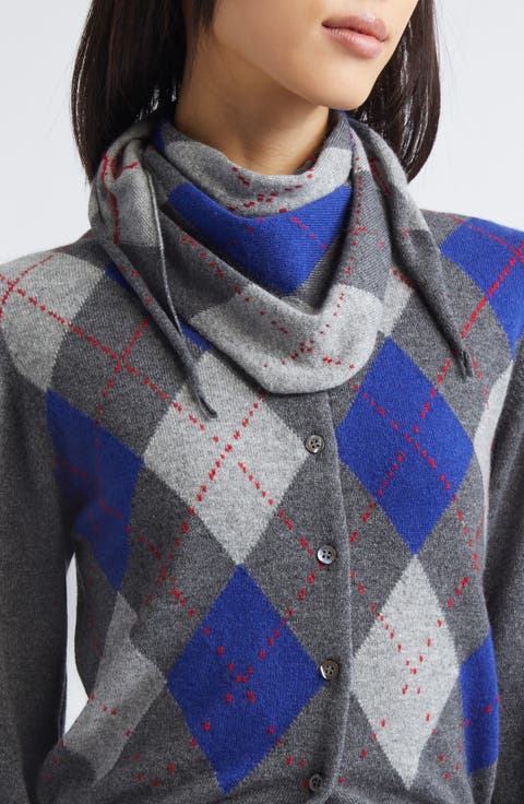 Clan Plaid Cashmere Triangle Scarf
