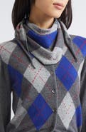 Johnstons of Elgin Clan Plaid Cashmere Triangle Scarf
