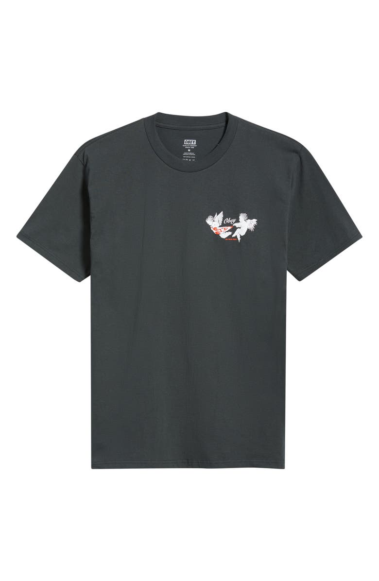 Obey No Love Lost Graphic T-Shirt, Alternate, color, Vintage Black
