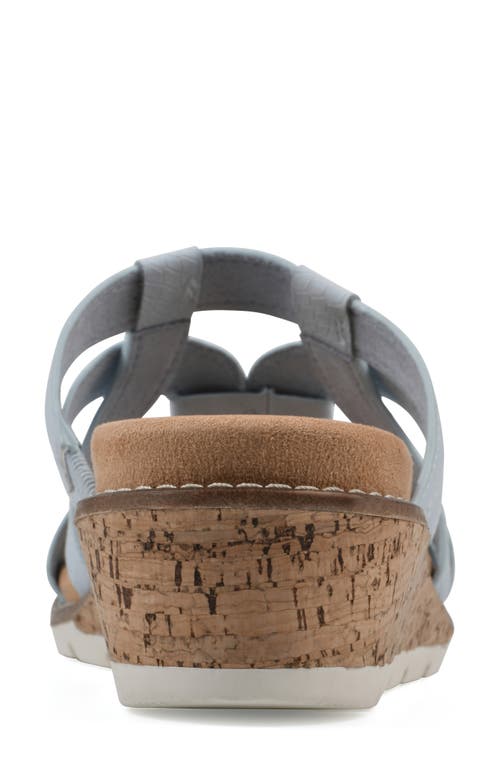 Cliffs By White Mountain Tinisha Wedge Sandal In Light Blue