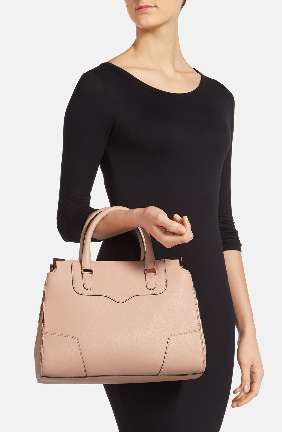 'Amorous' Satchel, Alternate, color, BLUSH