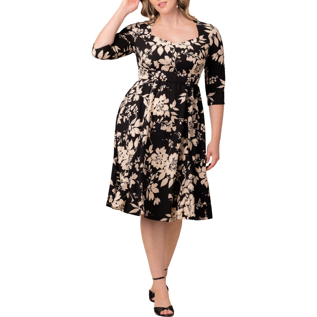 Kiyonna Royal Metallic Dress In Black