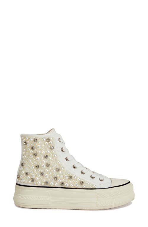 Azalea Wang Saisha High Top Platform Sneaker In White