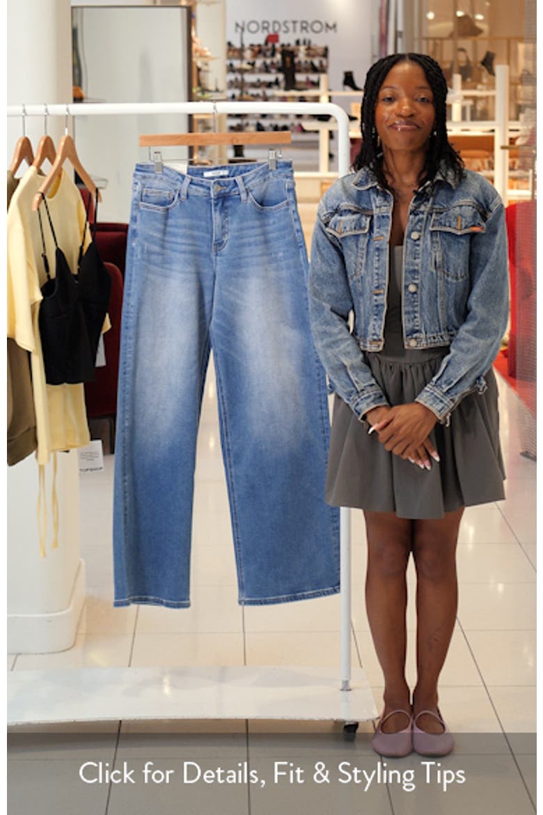 Mid Rise Wide Leg Jeans video