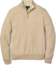 Bonobos Honeycomb Cotton & Cashmere Quarter Zip Sweater