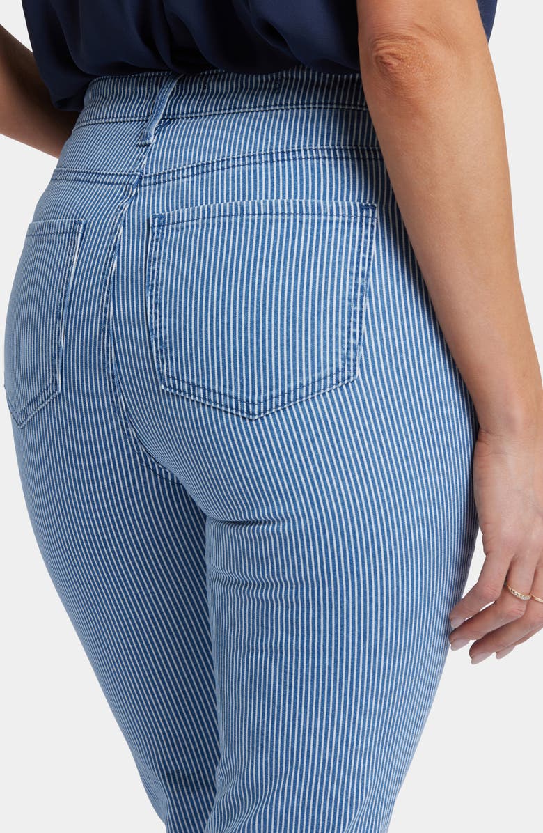 NYDJ Billie Stripe High Waist Ankle Mini Bootcut Jeans, Alternate, color, Villa Vista Stripe