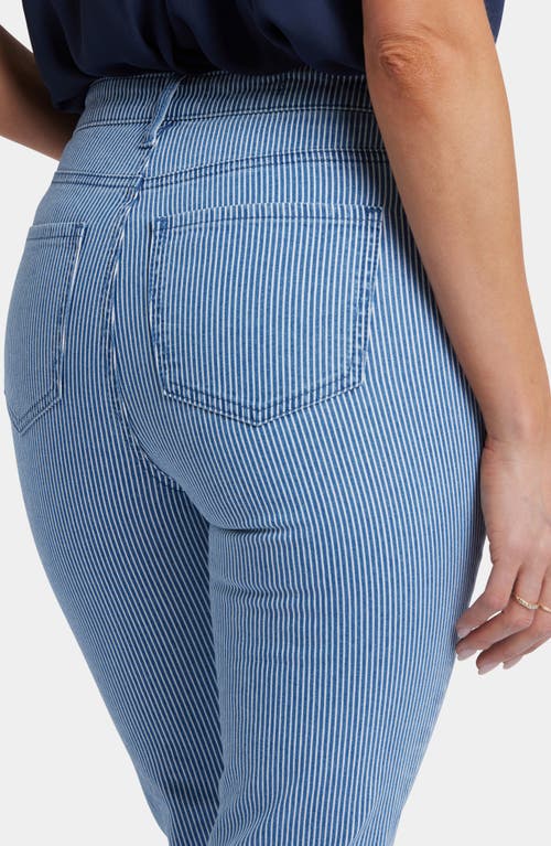 Nydj Billie Stripe High Waist Ankle Mini Bootcut Jeans In Villa Vista Stripe